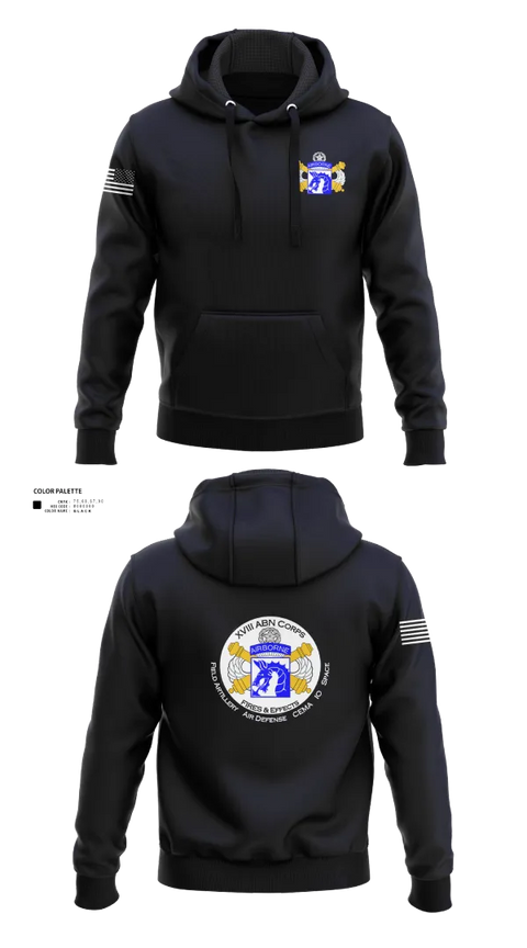 Hoodie, XVIII Airborne Corps G34 FIRES, Army, Teamtime, Team time, sublimation, custom sports apparel, team uniforms, spirit wear, spiritwear, sports uniforms, custom shirts, team store, custom team store, fundraiser sports, apparel fundraiser