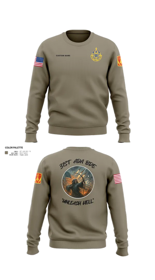 Crew Neck Sweatshirt, HHB, 31st ADA BDE, , Teamtime, Team time, sublimation, custom sports apparel, team uniforms, spirit wear, spiritwear, sports uniforms, custom shirts, team store, custom team store, fundraiser sports, apparel fundraiser