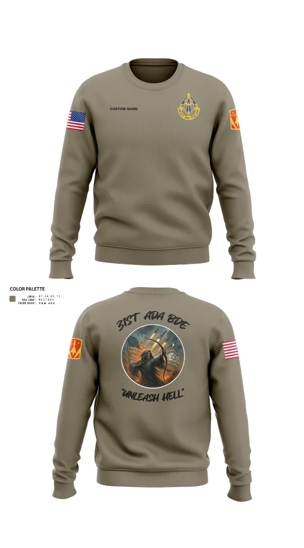 Crew Neck Sweatshirt, HHB, 31st ADA BDE, , Teamtime, Team time, sublimation, custom sports apparel, team uniforms, spirit wear, spiritwear, sports uniforms, custom shirts, team store, custom team store, fundraiser sports, apparel fundraiser