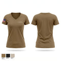 1 SOCPTS Women's Short Sleeve V-neck Shirt - 1