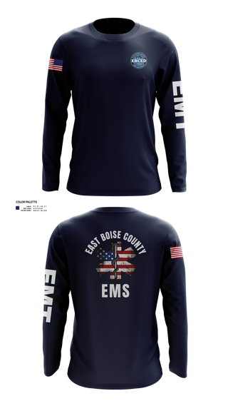 Long Sleeve Performance Shirt, East Boise county EMS, EMS/EMT, Teamtime, Team time, sublimation, custom sports apparel, team uniforms, spirit wear, spiritwear, sports uniforms, custom shirts, team store, custom team store, fundraiser sports, apparel fundraiser