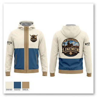 Windbreaker, Wichita Linemen, Baseball, Teamtime, Team time, sublimation, custom sports apparel, team uniforms, spirit wear, spiritwear, sports uniforms, custom shirts, team store, custom team store, fundraiser sports, apparel fundraiser