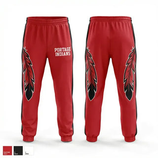 Sweatpants, Portage Indians, Men's Basketball, Teamtime, Team time, sublimation, custom sports apparel, team uniforms, spirit wear, spiritwear, sports uniforms, custom shirts, team store, custom team store, fundraiser sports, apparel fundraiser