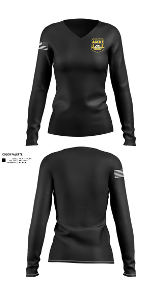 Womens Long Sleeve Vneck Shirt, Pennsylvania state agent, , Teamtime, Team time, sublimation, custom sports apparel, team uniforms, spirit wear, spiritwear, sports uniforms, custom shirts, team store, custom team store, fundraiser sports, apparel fundraiser