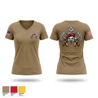 Womens Short Sleeve Vneck Shirt, 3RD PLT, Army, Teamtime, Team time, sublimation, custom sports apparel, team uniforms, spirit wear, spiritwear, sports uniforms, custom shirts, team store, custom team store, fundraiser sports, apparel fundraiser