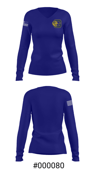 Women's Long Sleeve Vneck Shirt, Gloucester City Senior High School Bowling, Bowling, Teamtime, Team time, sublimation, custom sports apparel, team uniforms, spirit wear, spiritwear, sports uniforms, custom shirts, team store, custom team store, fundraiser sports, apparel fundraiser