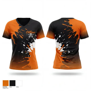 Womens Short Sleeve Vneck Shirt, Coastal Outlaws, Softball, Teamtime, Team time, sublimation, custom sports apparel, team uniforms, spirit wear, spiritwear, sports uniforms, custom shirts, team store, custom team store, fundraiser sports, apparel fundraiser