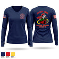 Atoka Fire Women's Long Sleeve V-neck Shirt - 1