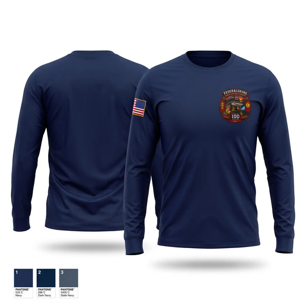 Long Sleeve Performance Shirt, Federalsburg Volunteer Fire Company, Fire Department, Teamtime, Team time, sublimation, custom sports apparel, team uniforms, spirit wear, spiritwear, sports uniforms, custom shirts, team store, custom team store, fundraiser sports, apparel fundraiser