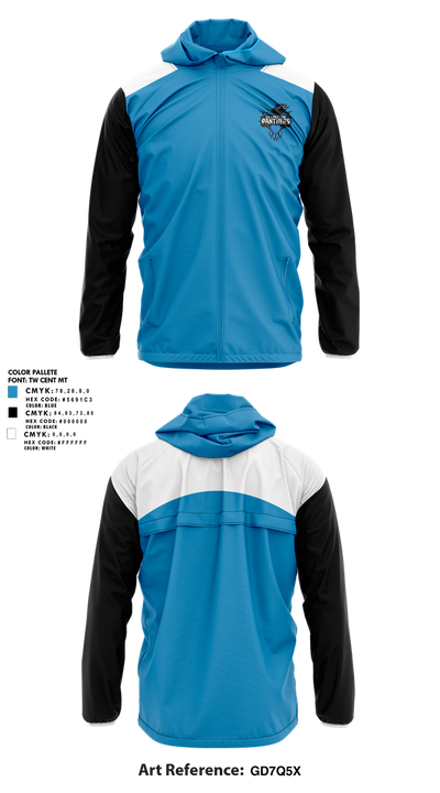 Cramerton Panthers Football and Cheer 89738490 Windbreaker - 3