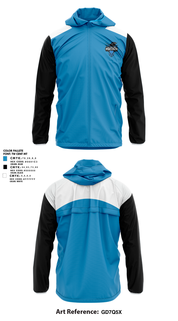 Windbreaker, Cramerton Panthers Football and Cheer, , Teamtime, Team time, sublimation, custom sports apparel, team uniforms, spirit wear, spiritwear, sports uniforms, custom shirts, team store, custom team store, fundraiser sports, apparel fundraiser