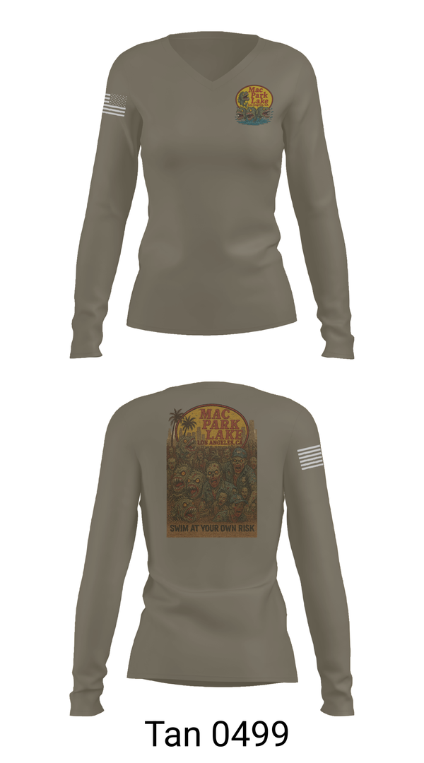 Womens Long Sleeve Vneck Shirt, MACARTHUR PARK UNIT, , Teamtime, Team time, sublimation, custom sports apparel, team uniforms, spirit wear, spiritwear, sports uniforms, custom shirts, team store, custom team store, fundraiser sports, apparel fundraiser
