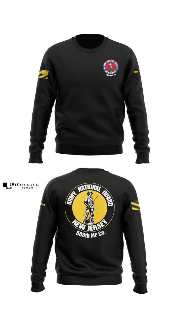 Crew Neck Sweatshirt, 508th MP Co, National Guard, Teamtime, Team time, sublimation, custom sports apparel, team uniforms, spirit wear, spiritwear, sports uniforms, custom shirts, team store, custom team store, fundraiser sports, apparel fundraiser