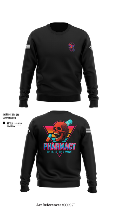 Madigan Pharmacy 51616730 Crew Neck Sweatshirt - 100