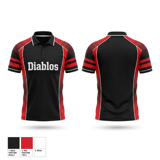Short Sleeve Performance Polo, Diablos, Baseball, Teamtime, Team time, sublimation, custom sports apparel, team uniforms, spirit wear, spiritwear, sports uniforms, custom shirts, team store, custom team store, fundraiser sports, apparel fundraiser