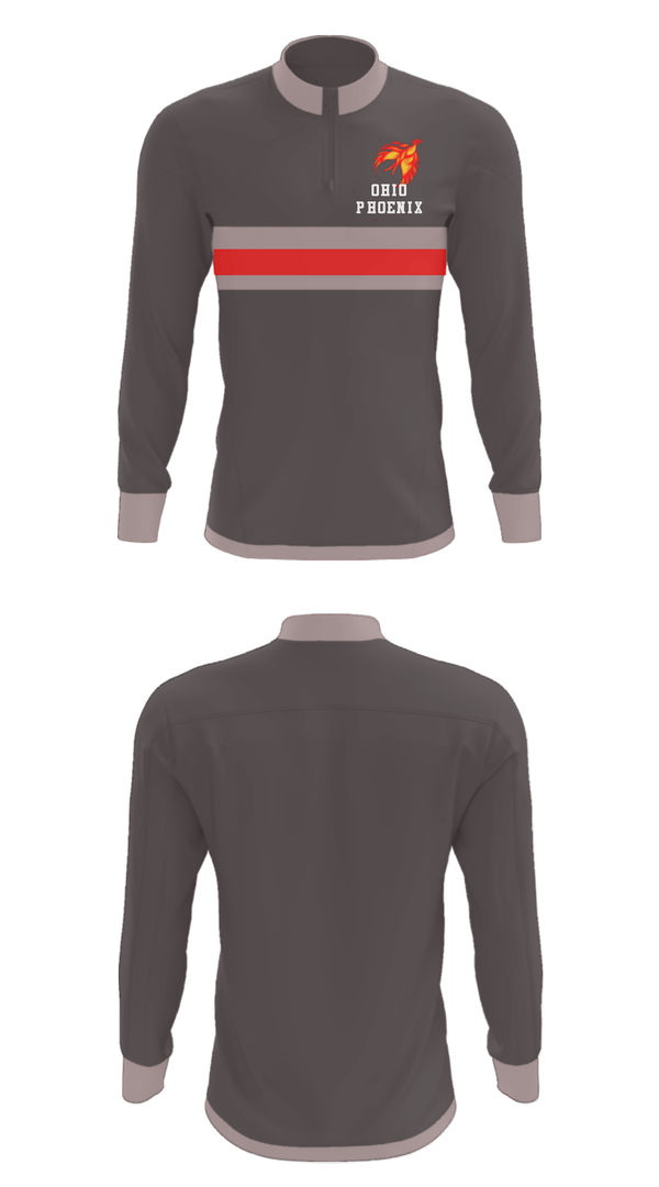Quarter Zip Jacket, Ohio Phoenix, Women's Basketball, Teamtime, Team time, sublimation, custom sports apparel, team uniforms, spirit wear, spiritwear, sports uniforms, custom shirts, team store, custom team store, fundraiser sports, apparel fundraiser