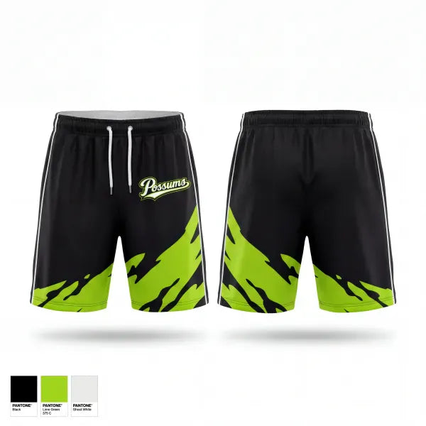 Athletic Shorts With Pockets, Possums, Baseball, Teamtime, Team time, sublimation, custom sports apparel, team uniforms, spirit wear, spiritwear, sports uniforms, custom shirts, team store, custom team store, fundraiser sports, apparel fundraiser