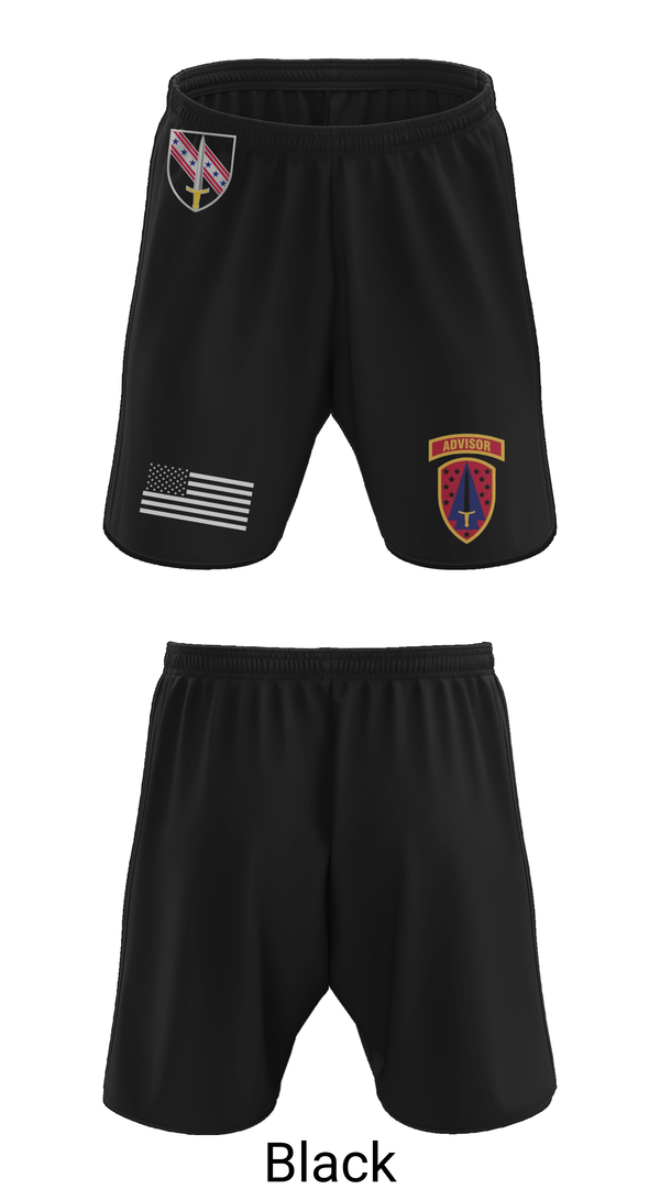 Athletic Shorts With Pockets, 6/54th Security Force Assistance Brigade, , Teamtime, Team time, sublimation, custom sports apparel, team uniforms, spirit wear, spiritwear, sports uniforms, custom shirts, team store, custom team store, fundraiser sports, apparel fundraiser