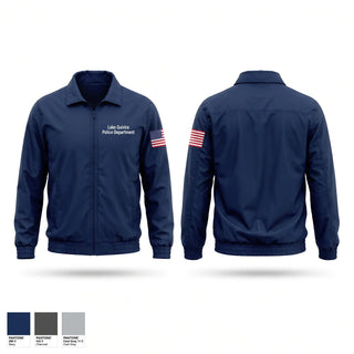 Windbreaker, Lake Quivira Police Department, Police, Teamtime, Team time, sublimation, custom sports apparel, team uniforms, spirit wear, spiritwear, sports uniforms, custom shirts, team store, custom team store, fundraiser sports, apparel fundraiser