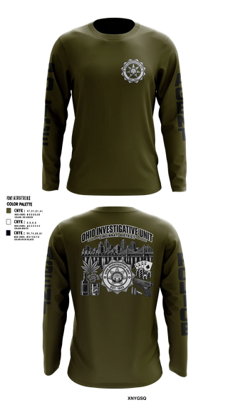 Long Sleeve Performance Shirt, Ohio Investigative Unit Cincinnati District, Police, Teamtime, Team time, sublimation, custom sports apparel, team uniforms, spirit wear, spiritwear, sports uniforms, custom shirts, team store, custom team store, fundraiser sports, apparel fundraiser