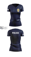 McCordsville Police Department 1417548 Women's Short Sleeve V-neck Shirt - 4