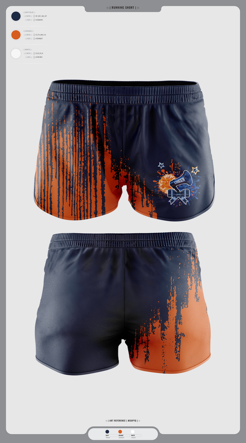 Womens Shorts, Lady Broncos, Cheer, Teamtime, Team time, sublimation, custom sports apparel, team uniforms, spirit wear, spiritwear, sports uniforms, custom shirts, team store, custom team store, fundraiser sports, apparel fundraiser