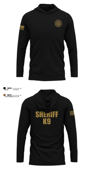 Long Sleeve Performance Shirt with hood, Webster County Sheriff's Office, Police, Teamtime, Team time, sublimation, custom sports apparel, team uniforms, spirit wear, spiritwear, sports uniforms, custom shirts, team store, custom team store, fundraiser sports, apparel fundraiser