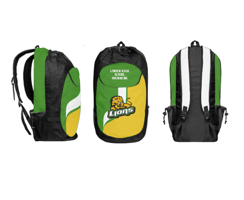 Gear Bag, Lynden High School Swimming, Swimming, Teamtime, Team time, sublimation, custom sports apparel, team uniforms, spirit wear, spiritwear, sports uniforms, custom shirts, team store, custom team store, fundraiser sports, apparel fundraiser