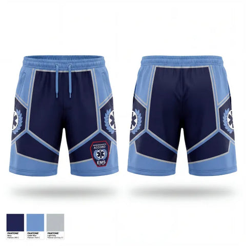 Athletic Shorts With Pockets, Kerhonkson Accord First Aid Squad, EMS/EMT, Teamtime, Team time, sublimation, custom sports apparel, team uniforms, spirit wear, spiritwear, sports uniforms, custom shirts, team store, custom team store, fundraiser sports, apparel fundraiser
