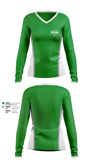 Womens Long Sleeve Vneck Shirt, New Castle Trojans, Spirit Store, Teamtime, Team time, sublimation, custom sports apparel, team uniforms, spirit wear, spiritwear, sports uniforms, custom shirts, team store, custom team store, fundraiser sports, apparel fundraiser