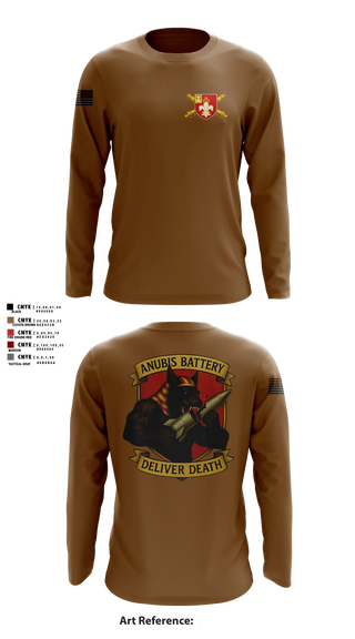 Long Sleeve Performance Shirt, Anubis Battery, 3-12 FA, Army, Teamtime, Team time, sublimation, custom sports apparel, team uniforms, spirit wear, spiritwear, sports uniforms, custom shirts, team store, custom team store, fundraiser sports, apparel fundraiser
