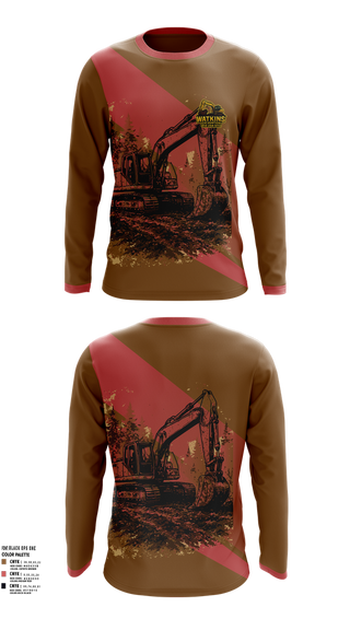 Long Sleeve Performance Shirt, 252 EngineersWatkins Excavation, , Teamtime, Team time, sublimation, custom sports apparel, team uniforms, spirit wear, spiritwear, sports uniforms, custom shirts, team store, custom team store, fundraiser sports, apparel fundraiser