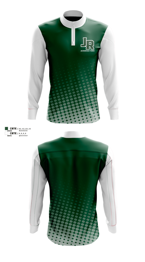 Quarter Zip Jacket, Jackson-Reed Tennis, Tennis, Teamtime, Team time, sublimation, custom sports apparel, team uniforms, spirit wear, spiritwear, sports uniforms, custom shirts, team store, custom team store, fundraiser sports, apparel fundraiser