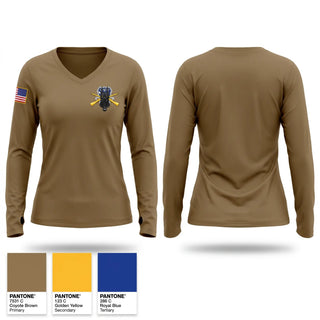 Womens Long Sleeve Vneck Shirt, Dog Company, Army, Teamtime, Team time, sublimation, custom sports apparel, team uniforms, spirit wear, spiritwear, sports uniforms, custom shirts, team store, custom team store, fundraiser sports, apparel fundraiser