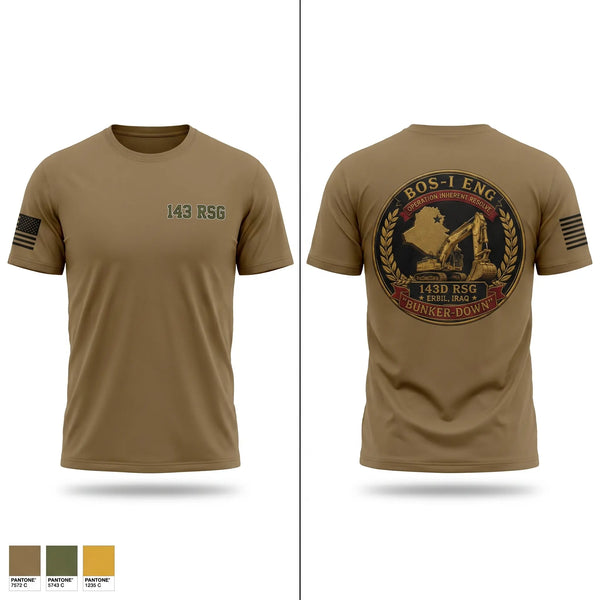 Old School Cotton Feel Shirt, 143rd RSG, National Guard, Teamtime, Team time, sublimation, custom sports apparel, team uniforms, spirit wear, spiritwear, sports uniforms, custom shirts, team store, custom team store, fundraiser sports, apparel fundraiser