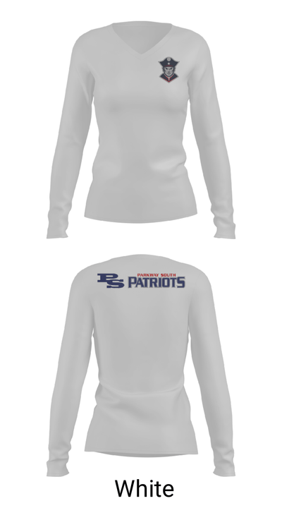 Parkway South High School Wrestling 78198292 Women's Long Sleeve V-neck Shirt - 6