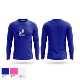 Long Sleeve Performance Shirt, Revamp Track Club, Track & Field, Teamtime, Team time, sublimation, custom sports apparel, team uniforms, spirit wear, spiritwear, sports uniforms, custom shirts, team store, custom team store, fundraiser sports, apparel fundraiser