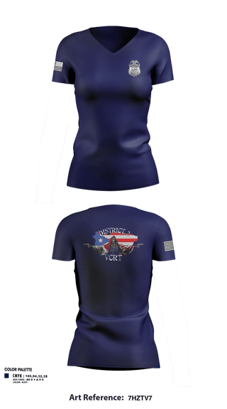 Womens Short Sleeve Vneck Shirt, D2 Violent Crime Reduction Team, Police, Teamtime, Team time, sublimation, custom sports apparel, team uniforms, spirit wear, spiritwear, sports uniforms, custom shirts, team store, custom team store, fundraiser sports, apparel fundraiser