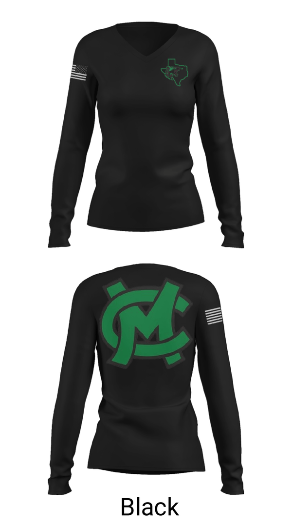 Women's Long Sleeve Vneck Shirt, Caddo Mills Middle School Basketball, Men's Basketball, Teamtime, Team time, sublimation, custom sports apparel, team uniforms, spirit wear, spiritwear, sports uniforms, custom shirts, team store, custom team store, fundraiser sports, apparel fundraiser