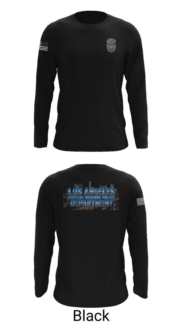 Long Sleeve Performance Shirt, Federal Reserve Police DTLA, Police, Teamtime, Team time, sublimation, custom sports apparel, team uniforms, spirit wear, spiritwear, sports uniforms, custom shirts, team store, custom team store, fundraiser sports, apparel fundraiser