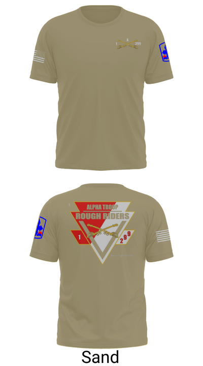 A Troop, 1st squadron-299th Calvary Regiment 70291790 Short Sleeve Performance Shirt - 96