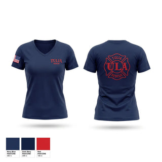 Womens Short Sleeve Vneck Shirt, Tulia Fire Department, Fire Department, Teamtime, Team time, sublimation, custom sports apparel, team uniforms, spirit wear, spiritwear, sports uniforms, custom shirts, team store, custom team store, fundraiser sports, apparel fundraiser