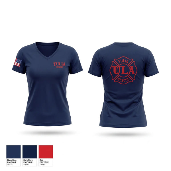 Womens Short Sleeve Vneck Shirt, Tulia Fire Department, Fire Department, Teamtime, Team time, sublimation, custom sports apparel, team uniforms, spirit wear, spiritwear, sports uniforms, custom shirts, team store, custom team store, fundraiser sports, apparel fundraiser