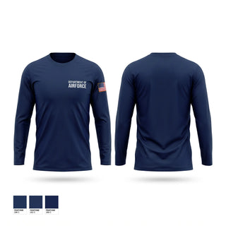 Long Sleeve Performance Shirt, DEPARTMENT OF AIRFORCE, Police, Teamtime, Team time, sublimation, custom sports apparel, team uniforms, spirit wear, spiritwear, sports uniforms, custom shirts, team store, custom team store, fundraiser sports, apparel fundraiser