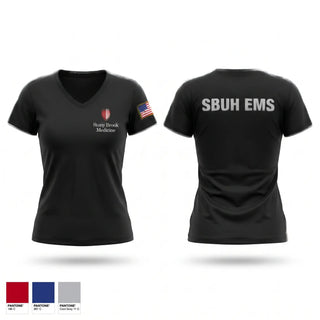 Womens Short Sleeve Vneck Shirt, STONY BROOK MEDICINE, EMS/EMT, Teamtime, Team time, sublimation, custom sports apparel, team uniforms, spirit wear, spiritwear, sports uniforms, custom shirts, team store, custom team store, fundraiser sports, apparel fundraiser