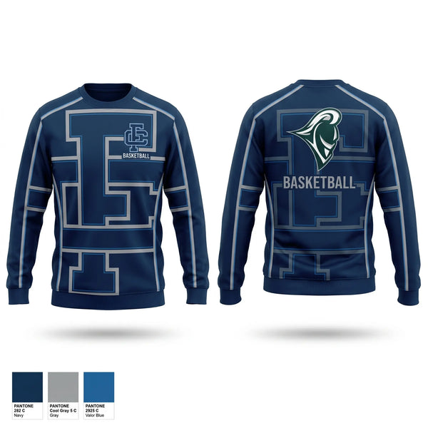 Crew Neck Sweatshirt, Fellowship Christian School, Men's Basketball, Teamtime, Team time, sublimation, custom sports apparel, team uniforms, spirit wear, spiritwear, sports uniforms, custom shirts, team store, custom team store, fundraiser sports, apparel fundraiser