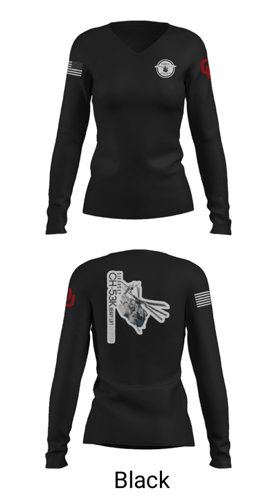 CH-53 14570002 Women's Long Sleeve V-neck Shirt - 23