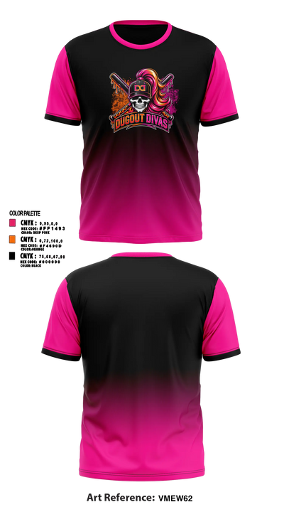 Dugout divas 33189560 Short Sleeve Performance Shirt - 10