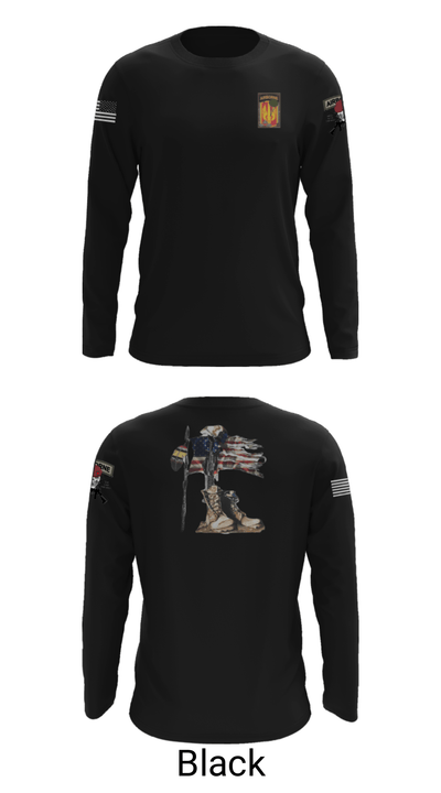 18th FA BDE Airborne 33985132 Long Sleeve Performance Shirt - 19