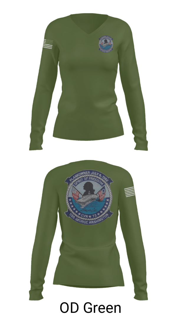 Women's Long Sleeve Vneck Shirt, , Navy, Teamtime, Team time, sublimation, custom sports apparel, team uniforms, spirit wear, spiritwear, sports uniforms, custom shirts, team store, custom team store, fundraiser sports, apparel fundraiser